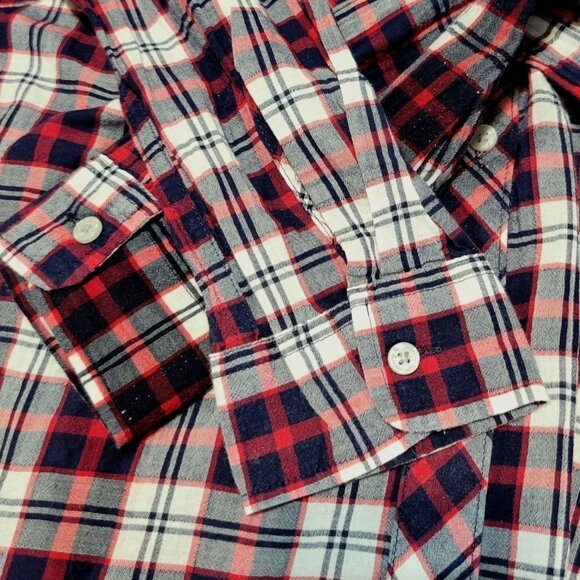 Eddie Bauer Womens Sz S Classic Fit Plaid LS Button Up Lightweight Stretch Shirt - Picture 6 of 7